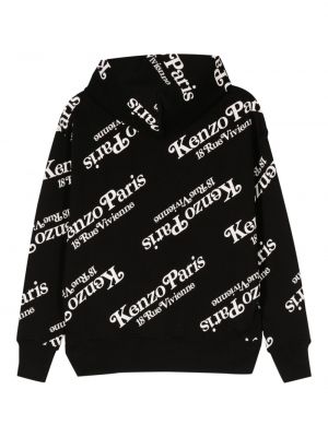Raštuotas medvilninis džemperis su gobtuvu Kenzo
