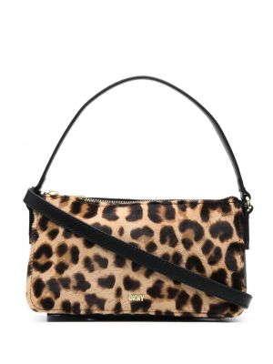 Leopard trykt veske Dkny svart