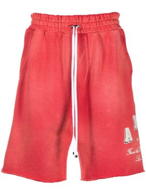 Bermuda kratke hlače s potiskom Amiri rdeča