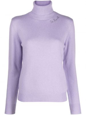 Pull brodé en tricot Mc2 Saint Barth violet