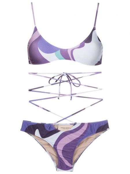 Bikini à imprimé Adriana Degreas violet