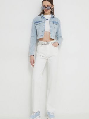 Traperice visoki struk Karl Lagerfeld Jeans bijela