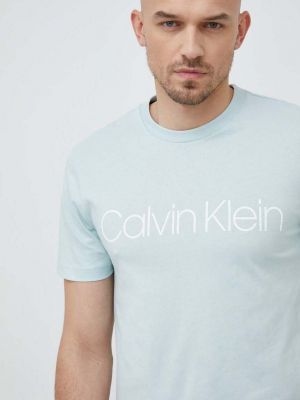 Тениска с дълъг ръкав с принт Calvin Klein