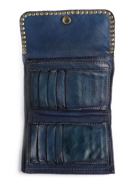 Кожаный кошелек Campomaggi синий