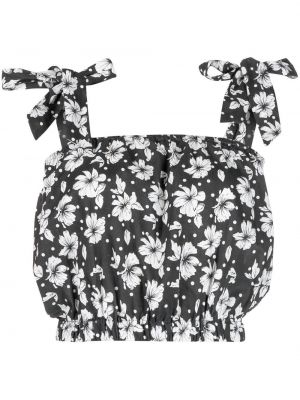 Trykt floral crop top Bambah svart