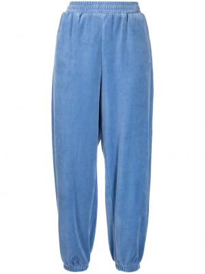 Sametové sportovní kalhoty s výšivkou Studio Tomboy modré