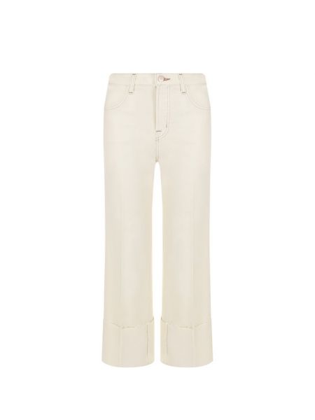Укороченные джинсы однотонные J Brand, белые