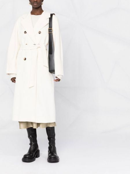 Vlněný kabát Max Mara bílý