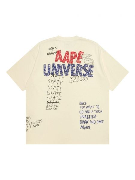 Bavlněné tričko Aape By *a Bathing Ape® bílé