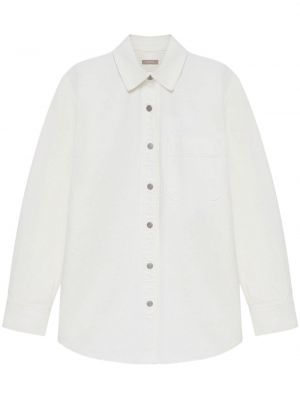 Džinsiniai marškiniai su kišenėmis 12 Storeez balta