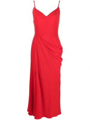 Κοκτέιλ φόρεμα ντραπέ Alexander Mcqueen κόκκινο