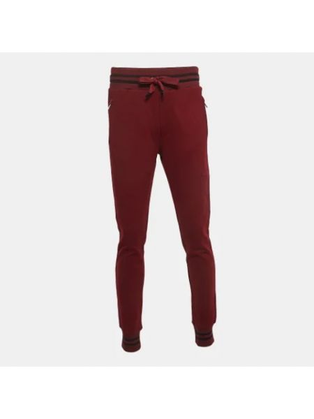 Spodnie Dolce & Gabbana Pre-owned czerwone