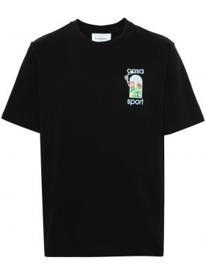T-shirt en coton Casablanca noir