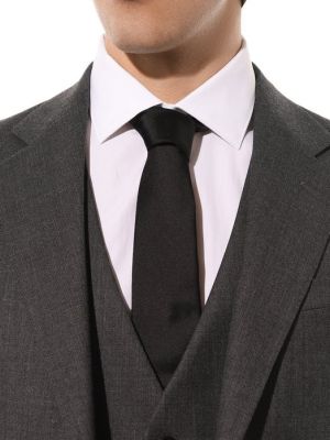 Шелковый галстук Zegna Couture черный