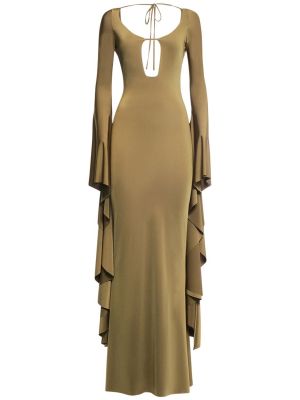Sukienka długa z dżerseju Giuseppe Di Morabito zielona