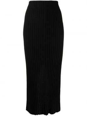 Кашемировая юбка миди Lisa Yang, черная