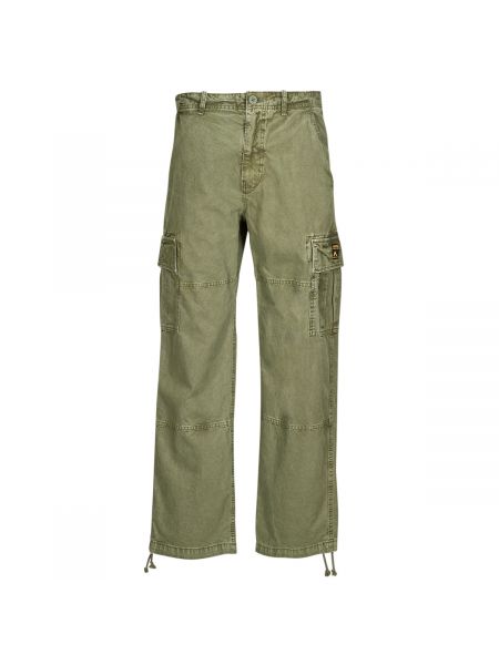 Cargo kalhoty relaxed fit Superdry zelené