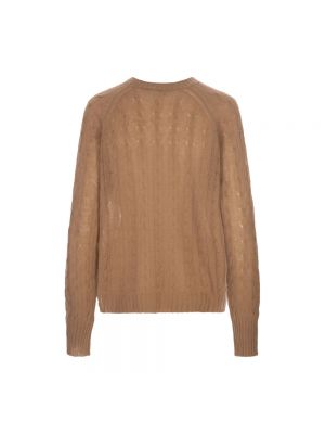 Sweter z okrągłym dekoltem Etro brązowy
