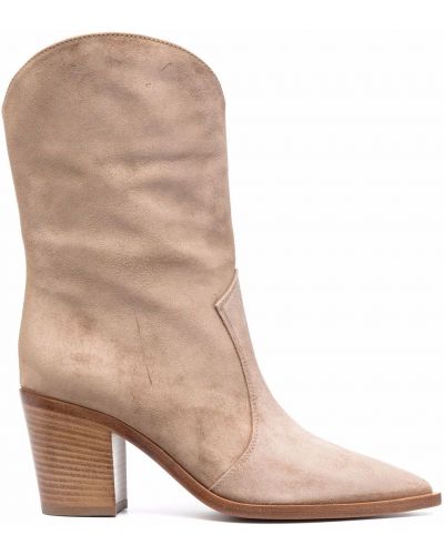 Ankle boots Gianvito Rossi brązowe