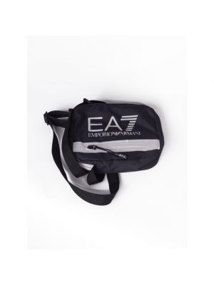 Черная спортивная сумка с карманами Ea7