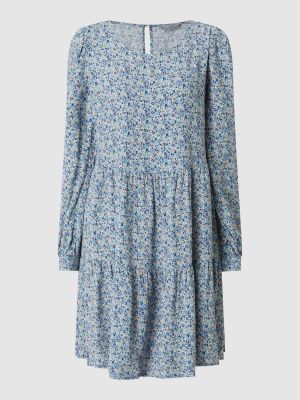 Rozkloszowana sukienka z wiskozy Only błękitna