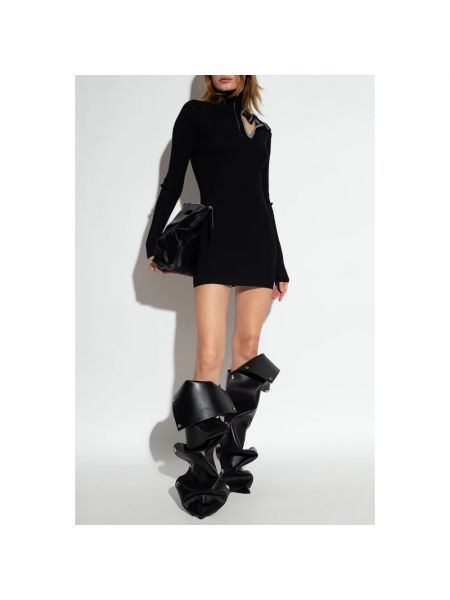 Sukienka mini z wełny merino Y/project czarna