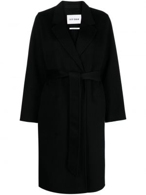 Vlnený kabát Ivy & Oak čierna