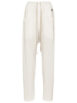 Памучни карго панталони Rick Owens бяло