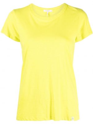 Koszulka bawełniana Rag & Bone żółta
