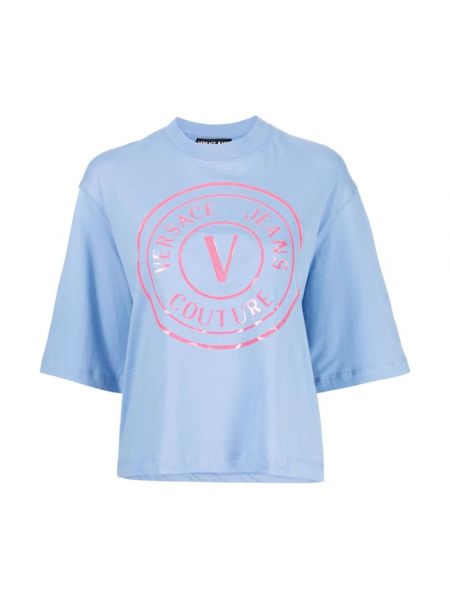 Koszulka Versace Jeans Couture niebieska