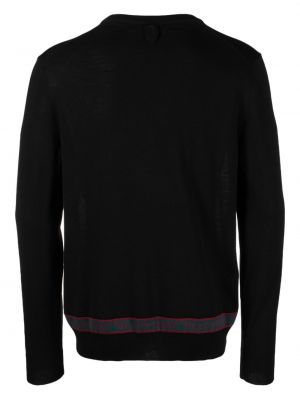 Zīda vilnas džemperis ar izšuvumiem Billionaire melns