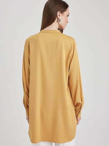Блузка на пуговицах Defacto желтая
