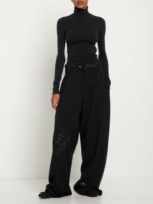 Pantalones de lana Balenciaga negro