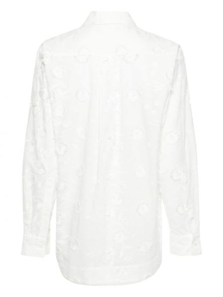 Květinová bavlněná košile Seventy bílá