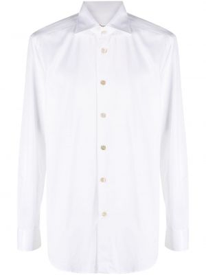Bavlněná slim fit košile Kiton bílá