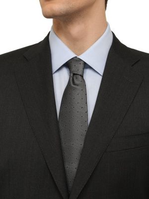 Шелковый галстук Brunello Cucinelli серый