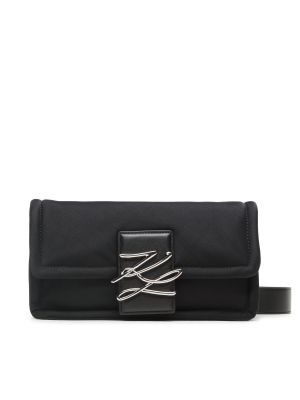 Taška přes rameno z nylonu Karl Lagerfeld černá