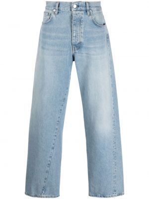 Straight leg jeans di cotone baggy Sunflower blu