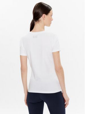 Koszulka z nadrukiem z modalu Ea7 Emporio Armani biała