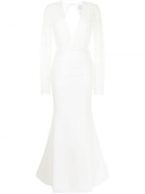 Vestido de noche de encaje Rebecca Vallance blanco