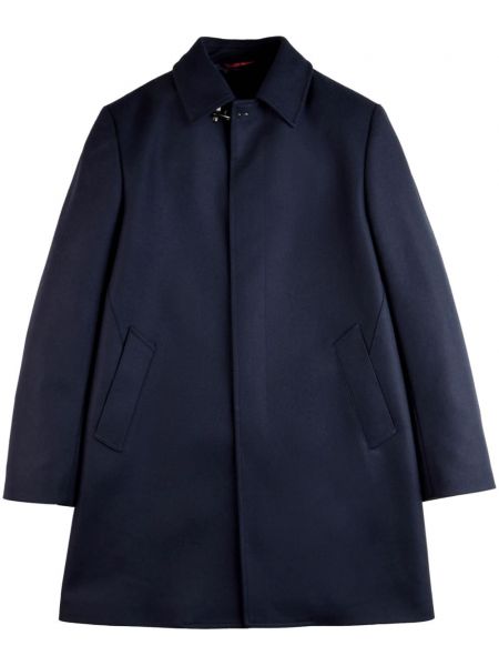 Kašmírový vlněný kabát Fay modrý