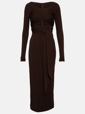 Drapert ull dress Dolce&gabbana brun