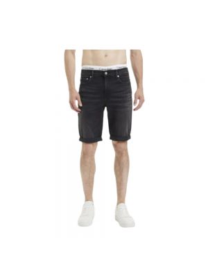 Shorts en jean slim Calvin Klein noir