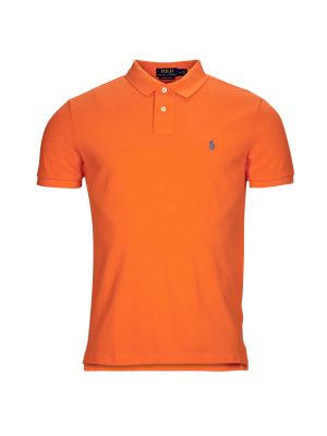 Hálós rövid ujjú pólóing Polo Ralph Lauren narancsszínű