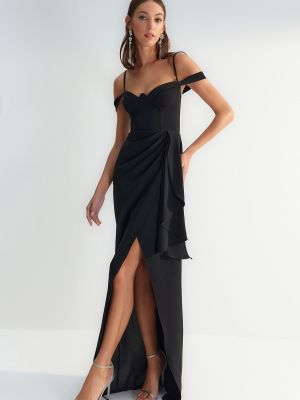 Вечерна рокля Trendyol черно