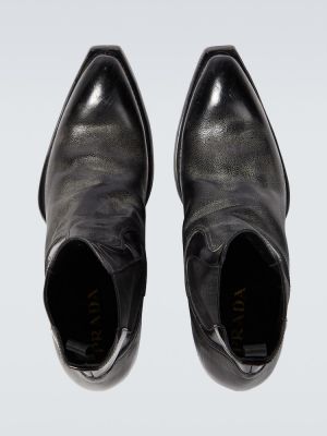 Iš natūralios odos guminiai batai Prada juoda