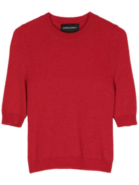 Кашмирен пуловер Cynthia Rowley червено