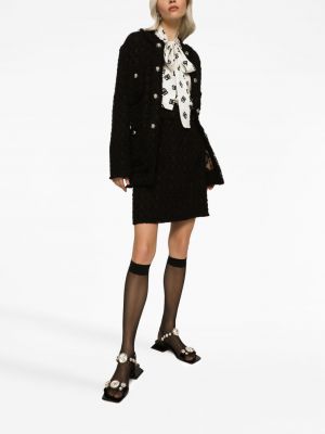 Zīda zīmuļveida svārki Dolce & Gabbana melns