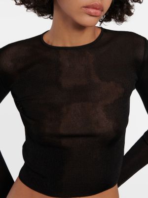 Transparenter pullover Saint Laurent schwarz