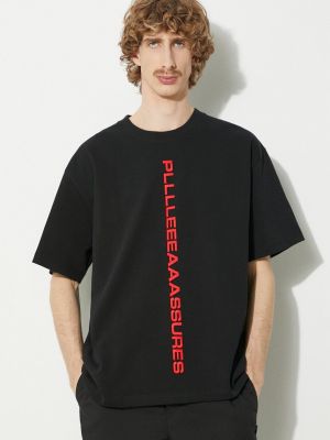 Bavlněné tričko s aplikacemi Pleasures černé